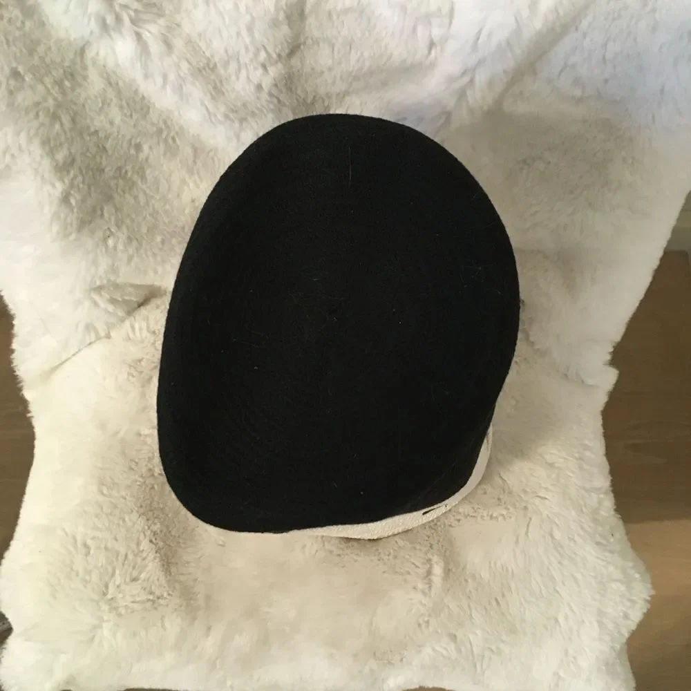 NEW Mia Mélange Handcrafted Foldable Cotton Basket Black Offwhite